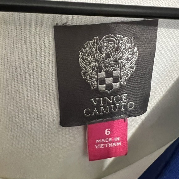 Vince Camuto Womens Blue Green Watercolor Striped 3/4 Sleeve Sheath Dress Size 6 - Picture 3 of 4